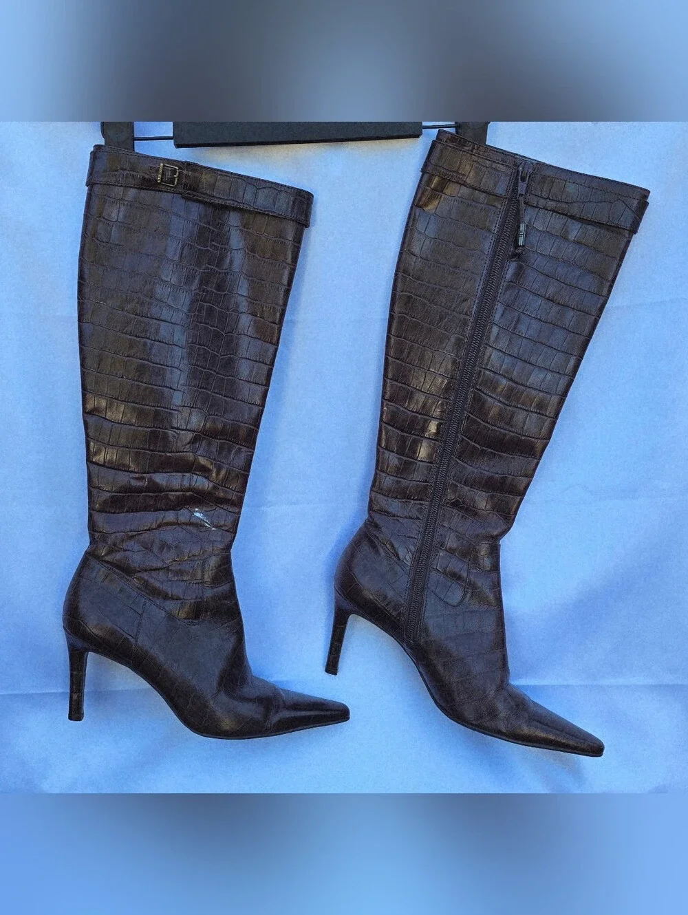 Lauren Ralph Lauren Crocodile-Embossed Boots